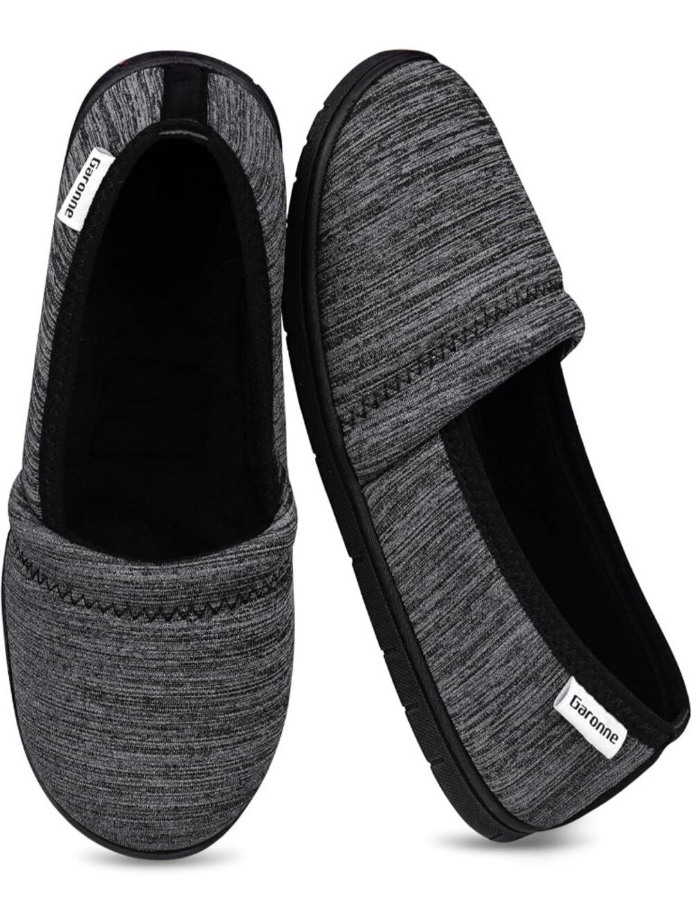 Women's Dark Grey Lightweight Removable Athletic Cushioned Insole House Slippers